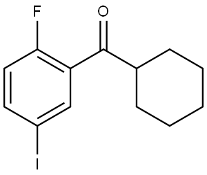 cyclohexyl(2-fluoro-5-iodophenyl)methanone 化学構造式