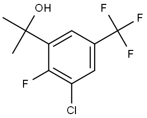 2-(3-chloro-2-fluoro-5-(trifluoromethyl)phenyl)propan-2-ol Struktur