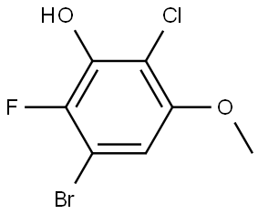 3-bromo-6-chloro-2-fluoro-5-methoxyphenol,3002495-29-3,结构式