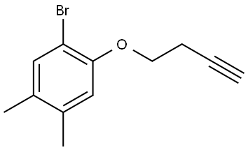 1-bromo-2-(but-3-yn-1-yloxy)-4,5-dimethylbenzene Structure