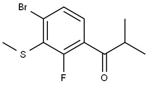 1-(4-bromo-2-fluoro-3-(methylthio)phenyl)-2-methylpropan-1-one Structure