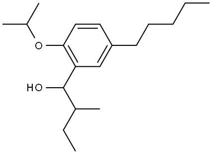 1-(2-isopropoxy-5-pentylphenyl)-2-methylbutan-1-ol 结构式