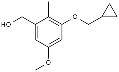 (3-(cyclopropylmethoxy)-5-methoxy-2-methylphenyl)methanol Structure