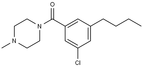 (3-butyl-5-chlorophenyl)(4-methylpiperazin-1-yl)methanone 结构式