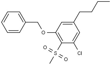 1-(benzyloxy)-5-butyl-3-chloro-2-(methylsulfonyl)benzene Structure