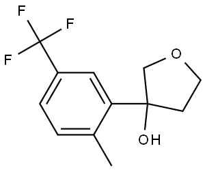 3-(2-methyl-5-(trifluoromethyl)phenyl)tetrahydrofuran-3-ol 结构式