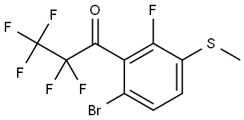 1-(6-bromo-2-fluoro-3-(methylthio)phenyl)-2,2,3,3,3-pentafluoropropan-1-one Structure