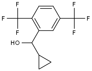 (2,5-bis(trifluoromethyl)phenyl)(cyclopropyl)methanol 化学構造式