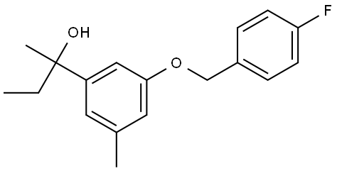 2-(3-((4-fluorobenzyl)oxy)-5-methylphenyl)butan-2-ol Structure