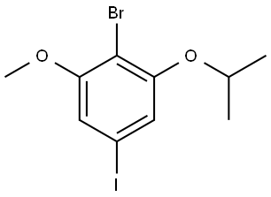 2-bromo-5-iodo-1-isopropoxy-3-methoxybenzene Structure