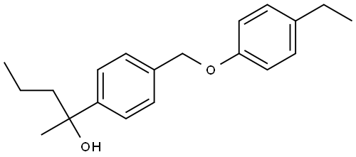 2-(4-((4-ethylphenoxy)methyl)phenyl)pentan-2-ol Structure