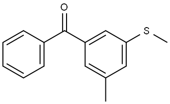 (3-methyl-5-(methylthio)phenyl)(phenyl)methanone Structure