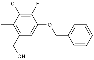 (5-(benzyloxy)-3-chloro-4-fluoro-2-methylphenyl)methanol 结构式
