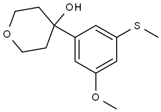 4-(3-methoxy-5-(methylthio)phenyl)tetrahydro-2H-pyran-4-ol 结构式
