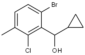 (6-bromo-2-chloro-3-methylphenyl)(cyclopropyl)methanol,3002504-49-3,结构式