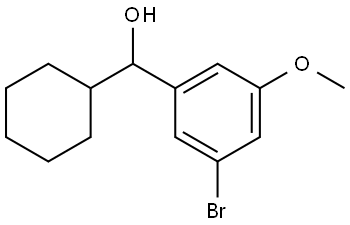 (3-bromo-5-methoxyphenyl)(cyclohexyl)methanol Structure