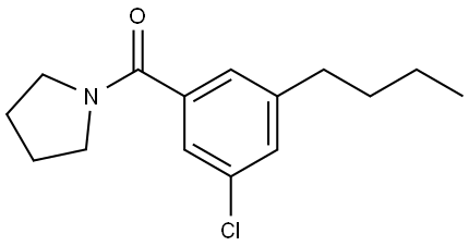 (3-butyl-5-chlorophenyl)(pyrrolidin-1-yl)methanone 化学構造式