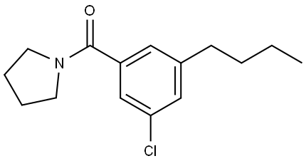 (3-butyl-5-chlorophenyl)(pyrrolidin-1-yl)methanone 结构式