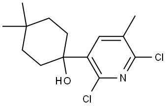 1-(2,6-dichloro-5-methylpyridin-3-yl)-4,4-dimethylcyclohexanol Structure