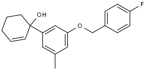 3'-((4-fluorobenzyl)oxy)-5'-methyl-1,2,3,4-tetrahydro-[1,1'-biphenyl]-1-ol Structure