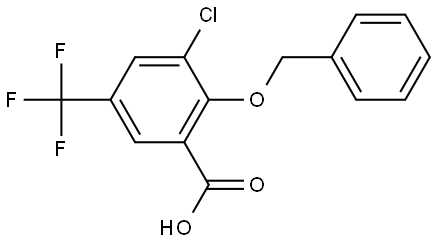 2-(benzyloxy)-3-chloro-5-(trifluoromethyl)benzoic acid Structure