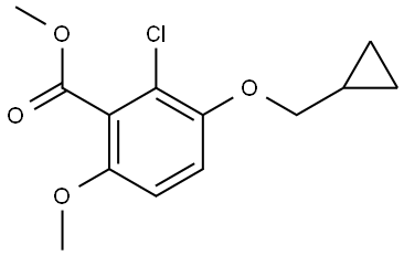 methyl 2-chloro-3-(cyclopropylmethoxy)-6-methoxybenzoate,3002506-34-2,结构式