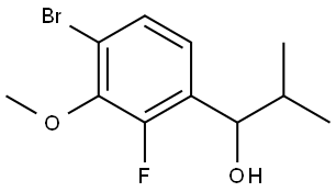 1-(4-bromo-2-fluoro-3-methoxyphenyl)-2-methylpropan-1-ol 结构式