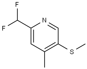 2-(difluoromethyl)-4-methyl-5-(methylthio)pyridine Structure