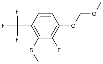 (2-Fluoro-3-(methoxymethoxy)-6-(trifluoromethyl)phenyl)(methyl)sulfane Structure