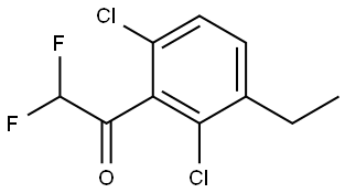 1-(2,6-dichloro-3-ethylphenyl)-2,2-difluoroethanone,3002507-30-1,结构式