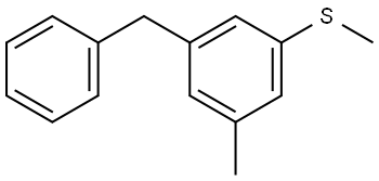 (3-benzyl-5-methylphenyl)(methyl)sulfane Structure