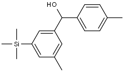 (3-methyl-5-(trimethylsilyl)phenyl)(p-tolyl)methanol Structure