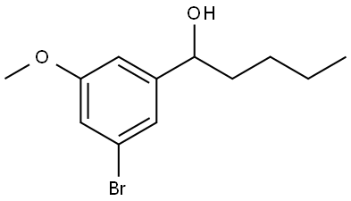 1-(3-bromo-5-methoxyphenyl)pentan-1-ol Structure