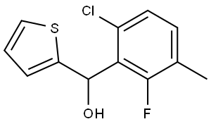 (6-chloro-2-fluoro-3-methylphenyl)(thiophen-2-yl)methanol Structure