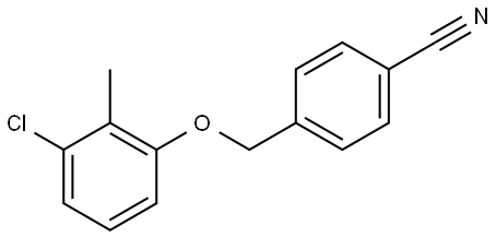 4-((3-chloro-2-methylphenoxy)methyl)benzonitrile 结构式