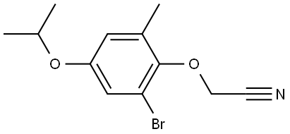 2-(2-bromo-4-isopropoxy-6-methylphenoxy)acetonitrile Structure