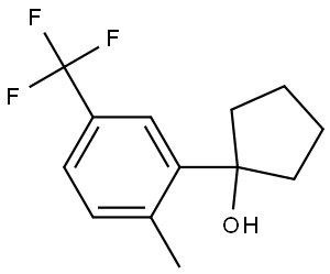 1-(2-methyl-5-(trifluoromethyl)phenyl)cyclopentanol 结构式