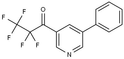 2,2,3,3,3-pentafluoro-1-(5-phenylpyridin-3-yl)propan-1-one 结构式