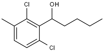 1-(2,6-dichloro-3-methylphenyl)pentan-1-ol 结构式