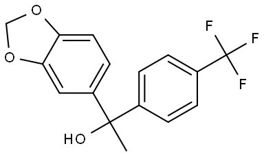 1-(benzo[d][1,3]dioxol-5-yl)-1-(4-(trifluoromethyl)phenyl)ethanol 结构式