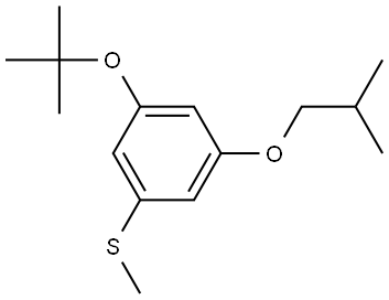 (3-(tert-butoxy)-5-isobutoxyphenyl)(methyl)sulfane Structure