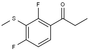 1-(2,4-difluoro-3-(methylthio)phenyl)propan-1-one Structure