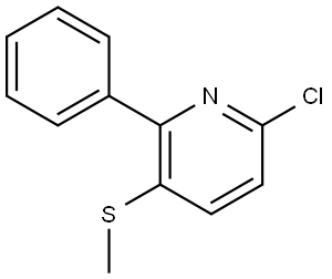 6-chloro-3-(methylthio)-2-phenylpyridine Structure