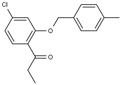 1-(4-chloro-2-((4-methylbenzyl)oxy)phenyl)propan-1-one 结构式