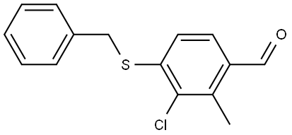 4-(benzylthio)-3-chloro-2-methylbenzaldehyde 化学構造式