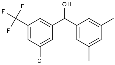 (3-chloro-5-(trifluoromethyl)phenyl)(3,5-dimethylphenyl)methanol Struktur