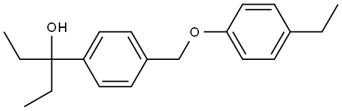 3-(4-((4-ethylphenoxy)methyl)phenyl)pentan-3-ol Structure