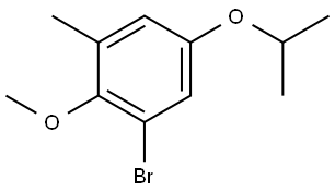 1-bromo-5-isopropoxy-2-methoxy-3-methylbenzene Struktur