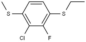 (3-chloro-2-fluoro-4-(methylthio)phenyl)(ethyl)sulfane,3002519-61-8,结构式