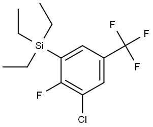 (3-chloro-2-fluoro-5-(trifluoromethyl)phenyl)triethylsilane Structure